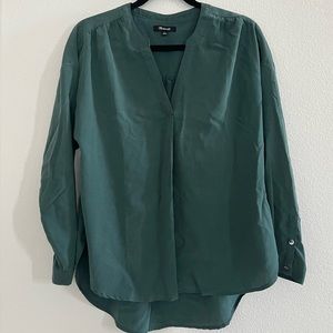 Madewell Flowy Long Sleeve with Button Sleeves